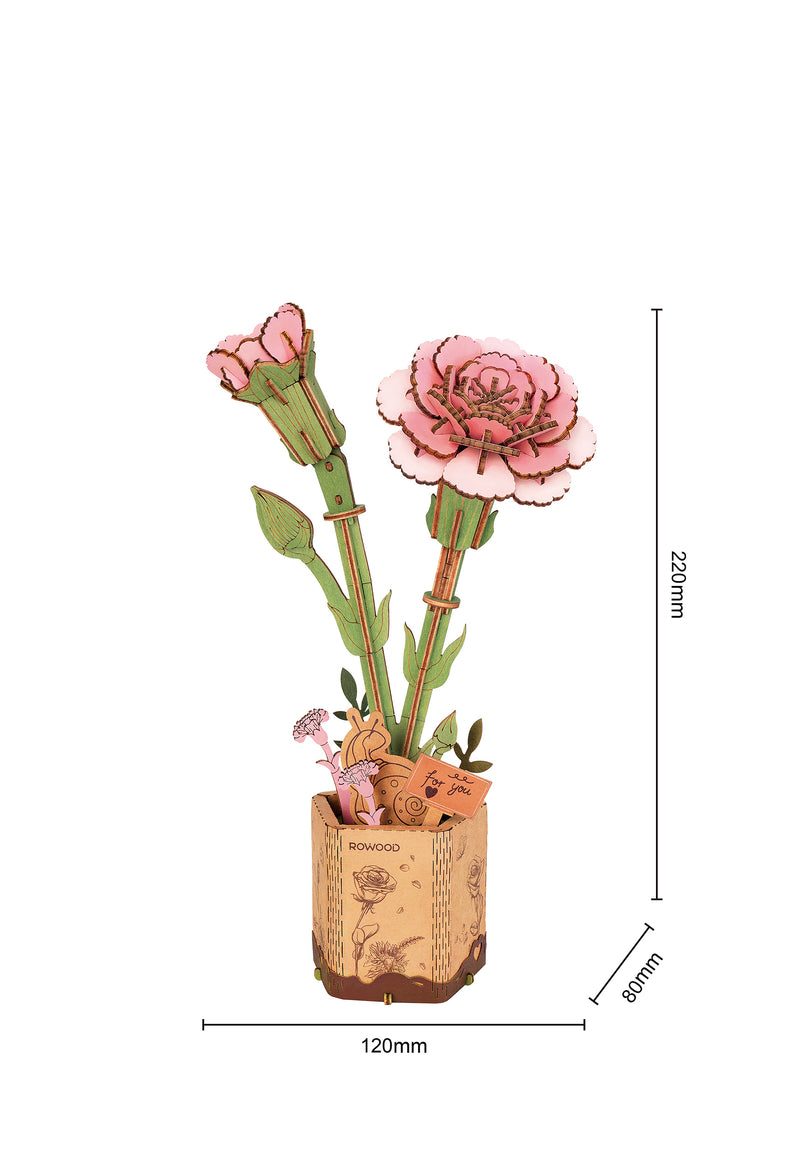 Robotime Pink Carnation / Roze Anjer TW051