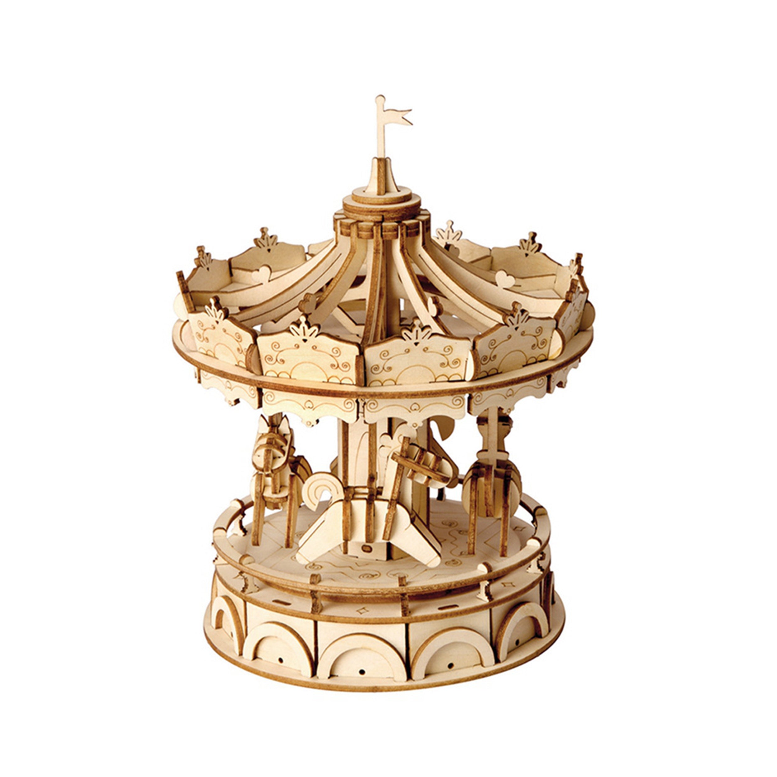 Robotime Merry-Go-Round | Houten 3D DIY bouwset | Robotime Nederland