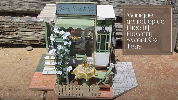 Monique geniet op de thee bij Flowery Sweets & Teas