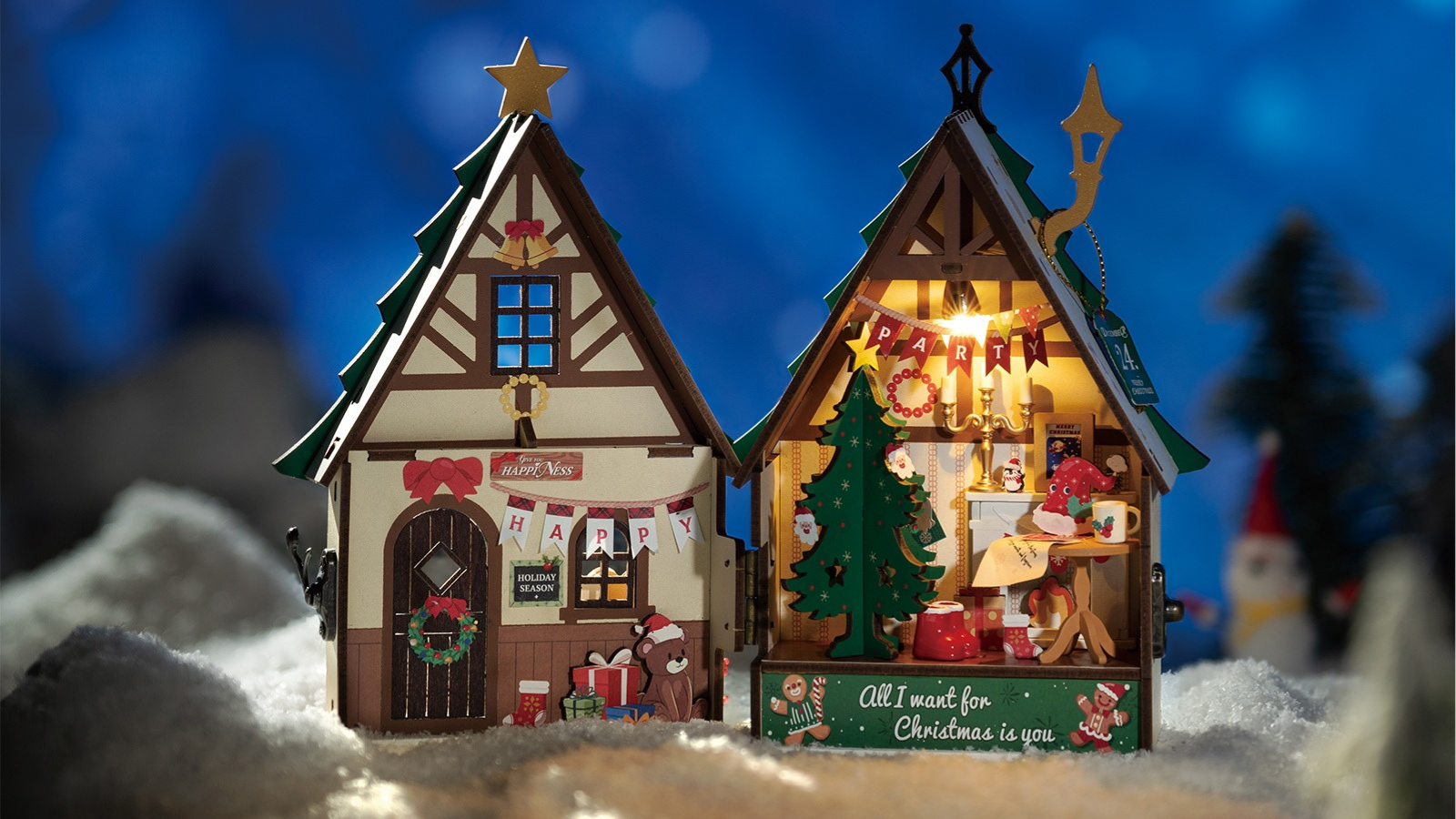 DIY kersthuisje toy shop - karton