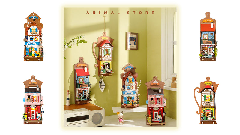 Binnenkort in Nederland bij Robotime.nl: Animal Store Wall Hanging Series