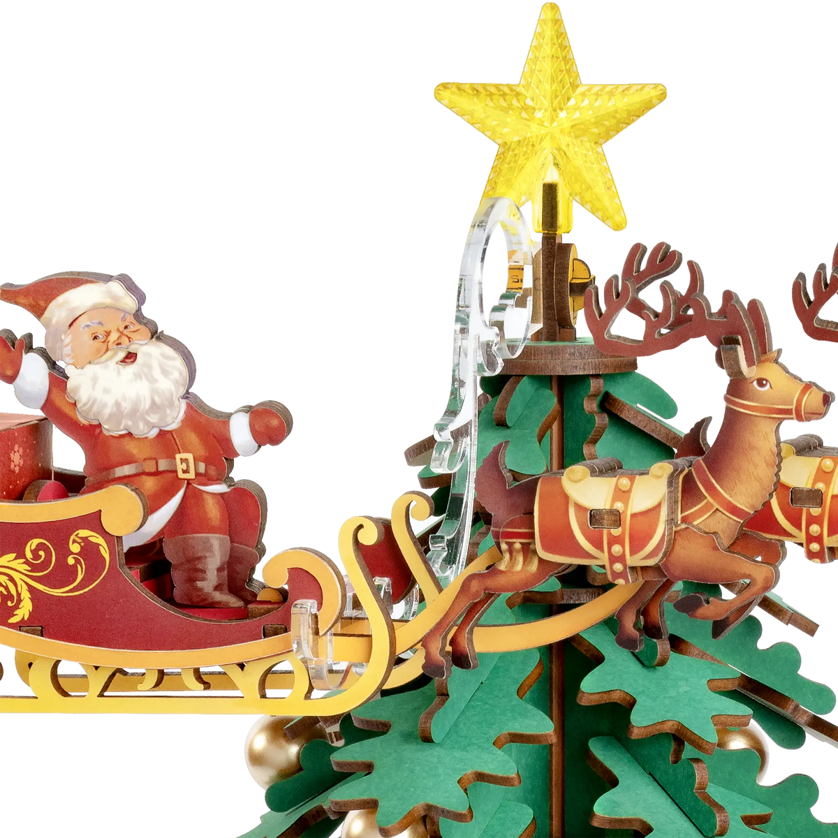 Robotime Christmas Melody Tree | Muziekdoos kerstboom hout