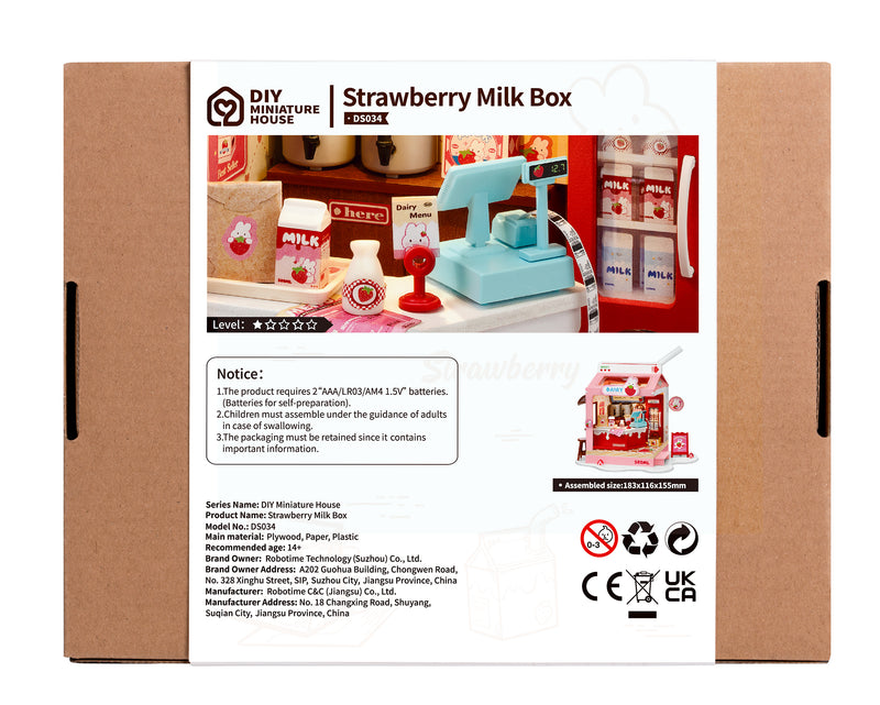 Robotime Strawberry Milk Box DS034