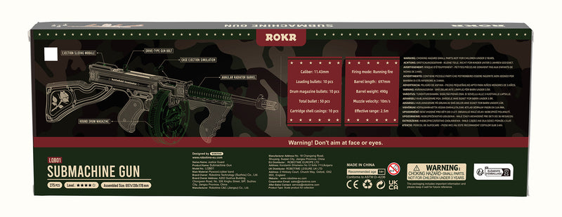 Robotime Thompson Submachine Gun LQB01