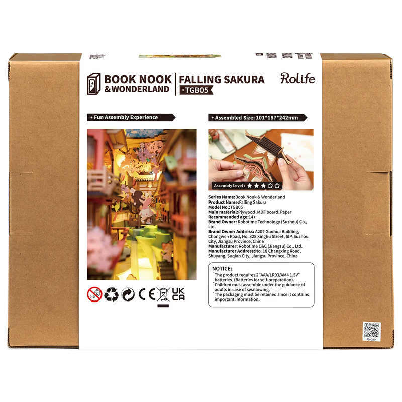 Robotime Book Nook Falling Sakura TGB05