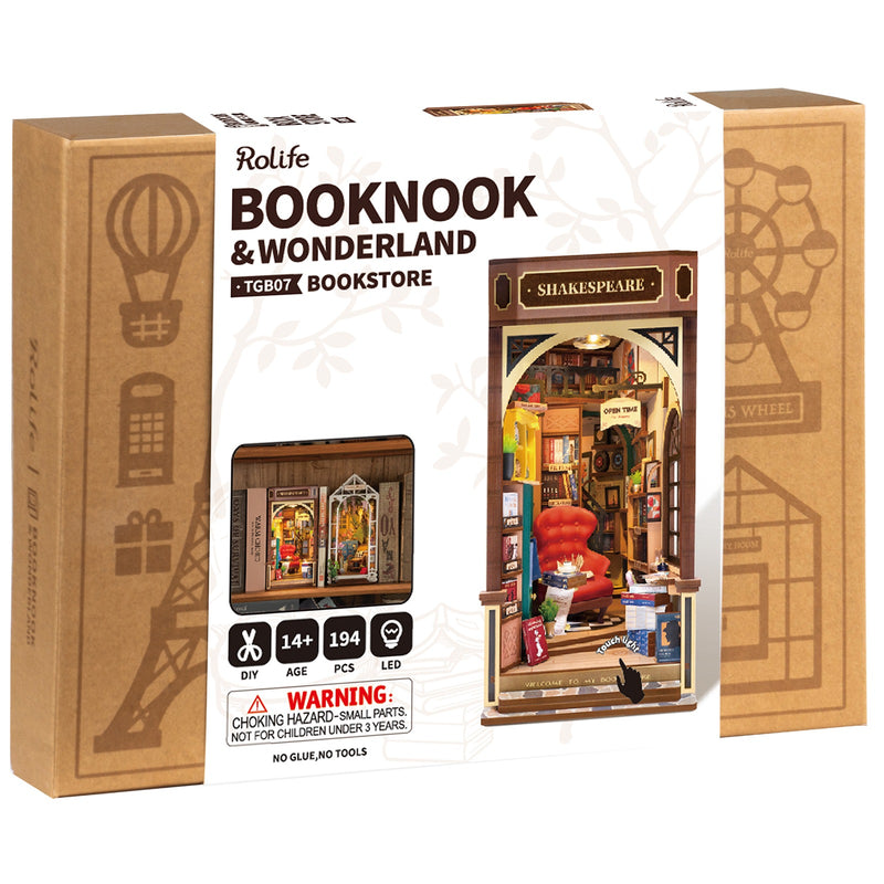 Miniatuur - Book Nook - Shakespeare's Bookstore - Rolife Miniatuur - Book Nook - Shakespeare's Bookstore - Rolife