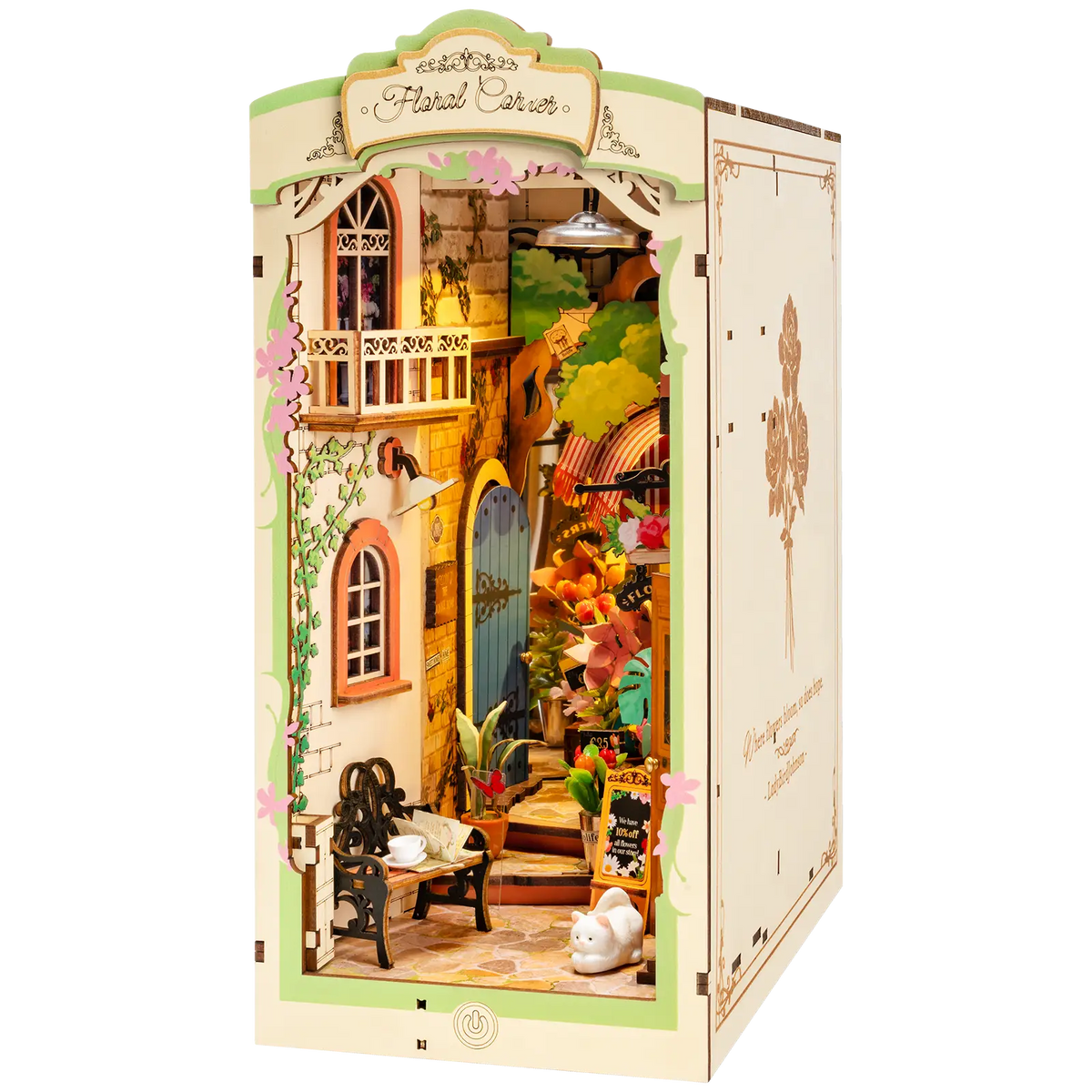 Robotime Floral Corner | Booknook DIY hout | Robotime Nederland