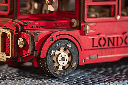 Robotime London Tour Bus | Houten bouwset bus | Robotime Nederland