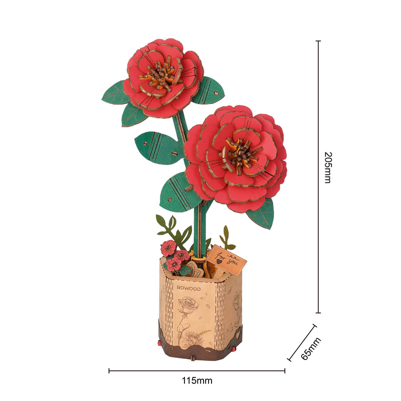 Robotime Red Camellia / Rode Camelia TW031