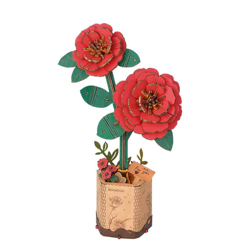Robotime Red Camellia / Rode Camelia TW031