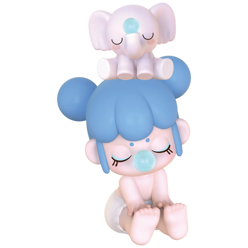 Sky Blue variant van de Robotime Baby Nanci Seatmates blind box serie