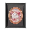 De Robotime Black Vintage Puzzle Frame met daarin de Robotime Springtime Kitty Portrait legpuzzel