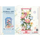 Voorkant verpakking van de Robotime Blooming Bouquet Box, mechanische bouwset van kunststof met bewegende bloemen