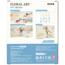 Achterkant verpakking van de Robotime Blue Rose, kunststof bouwpakket van een blauwe roos