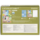 Achterkant verpakking van de Robotime Cat’s Plant Yard, 1.000 stukjes legpuzzel van een kat in een tuin vol met planten en bloemen