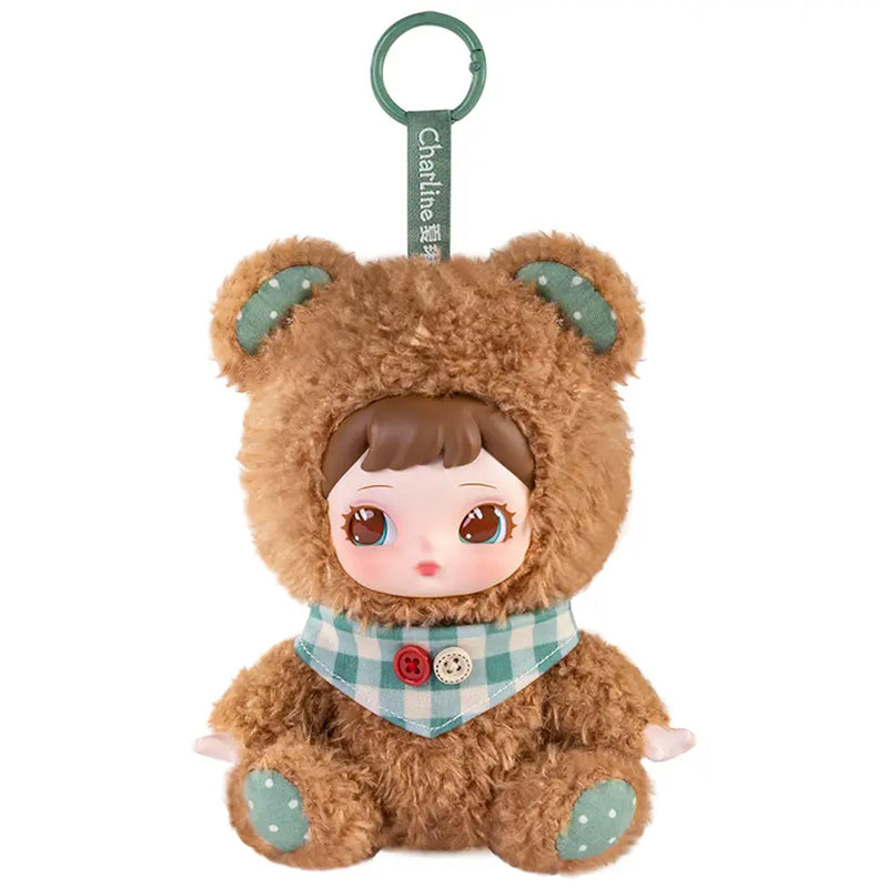 Coco Bear variant van de Robotime Charline Forest Hide & Seek Plush Pendant blind box serie
