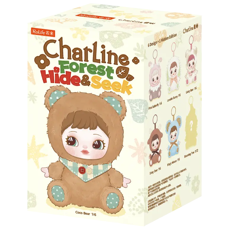 Verpakking van de Robotime Charline Forest Hide & Seek Plush Pendant blind box serie