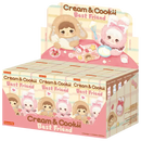 Display met zes verpakkingen van de Robotime Cream Bunny & Cookii Bunny - Best Friend blind box serie