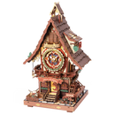 Productfoto van de Robotime Cuckoo Clock, houten bouwpakket van koekoeksklok met Alice in Wonderland thema