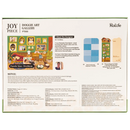 Achterkant verpakking van de Robotime Doggie Art Gallery, 1.000 stukjes puzzel van een schilderij met honden in een kamer met kunst