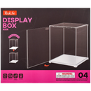 Voorkant verpakking van de Robotime Dust Cover Portrait L, kunststof bouwpakket voor een display case van 230mm lang, 230mm breed en 292mm hoog (binnenmaten)