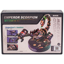 Voorkant verpakking van de Robotime Emperor Scorpion, elektrisch bouwpakket van een schorpioen in steampunk stijl