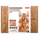 Voorkant verpakking van de Robotime Fairytale Amusement Park, houten bouwpakket van een book nook in de stijl van een ouderwets pretpark