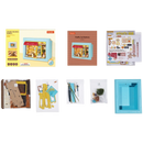 Verpakkingsinhoud van de Robotime Fluffy Cat Bakery, diorama in een lijst van een bakkerijtje met een kat