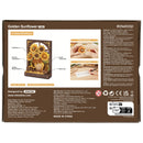 Achterkant verpakking van de Robotime Golden Sunflower, houten diorama bouwpakket geïnspireerd op van Gogh’s zonnebloemen