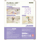 Achterkant verpakking van de Robotime Lavender Rose, kunststof bouwpakket van een paarse roos