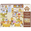 Voorkant verpakking van de Robotime Lively Puppies’ Bakery, 1.000 stukjes legpuzzel van een gezellige bakkerij met antropomorfe, winkelende honden