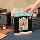 Sfeervolle presentatie van verpakking van de Robotime Magic Kitty’s Home