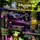 Details van het bovenste gedeelte van de Robotime Marble Run Alchemy City