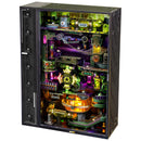 Productfoto van de Robotime Marble Run Alchemy City, groen en paarse kunststof knikkerbaan met een futuristisch thema