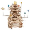 Productfoto van de Robotime Mechanical Orrery, mechanische houten modelbouw van een zonnestelsel