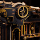 Details aan de zijkant van de cylinder van de Robotime Mechanical Typewriter (Classic Version)