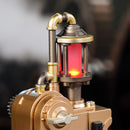 Close-up van het lichtje bovenop de Robotime Morse Telegraph