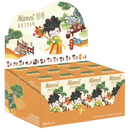 Display met twaalf verpakkingen van de Robotime Nanci Blooming Girls blind box serie