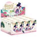 Display met twaalf verpakkingen van de Robotime Nanci Chinese Poetry blind box serie