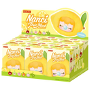 Display met zes verpakkingen van de Robotime Nanci Fruit Mood Surprise Plush Pendant blind box serie