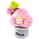 Productfoto van de Robotime Nanci Plush Potted Plant, pluche Nanci knuffel in de vorm van een roze plant in een grijze pot