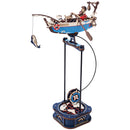 Productfoto van de Robotime Ocean Fisher, modelbouw van een schommelend roeibootje