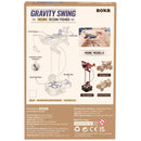 Achterkant verpakking van de Robotime Ocean Fisher, modelbouw van een schommelend roeibootje