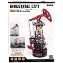 Voorkant verpakking van de Robotime Oil Extractor, modelbouwpakket van een jaknikker industriële oliepomp