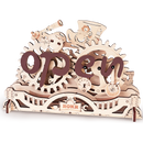 Productfoto van het Robotime Open Closed Sign, houten bouwpakket van een transformerend bordje