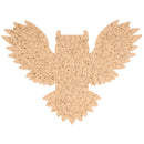 Achterkant van Robotime kleurrijke houten legpuzzel uil