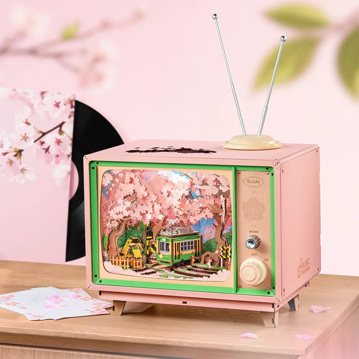 Robotime Sakura Dreamy Tour | DIY muziekdoos tram | Robotime Nederland