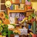Close-up of the interior of the Robotime Secret Bloomy Nook