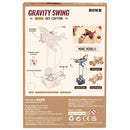 Achterkant verpakking van de Robotime Sky Captain, modelbouw van een schommelend vliegtuig