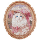 Productfoto van de Robotime Springtime Kitty Portrait, houten legpuzzel van een deftig aangeklede kat met bijzondere stukjes